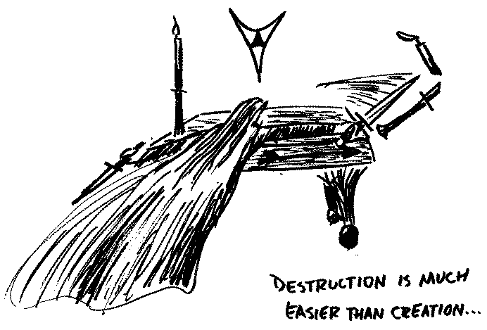 [Long hair, cape, two dirks... and violent]